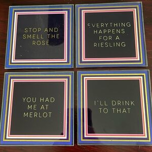 Set of 4 Glass Coasters